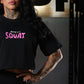 Crop Oversize PRO Anatomy of Squat - Negro