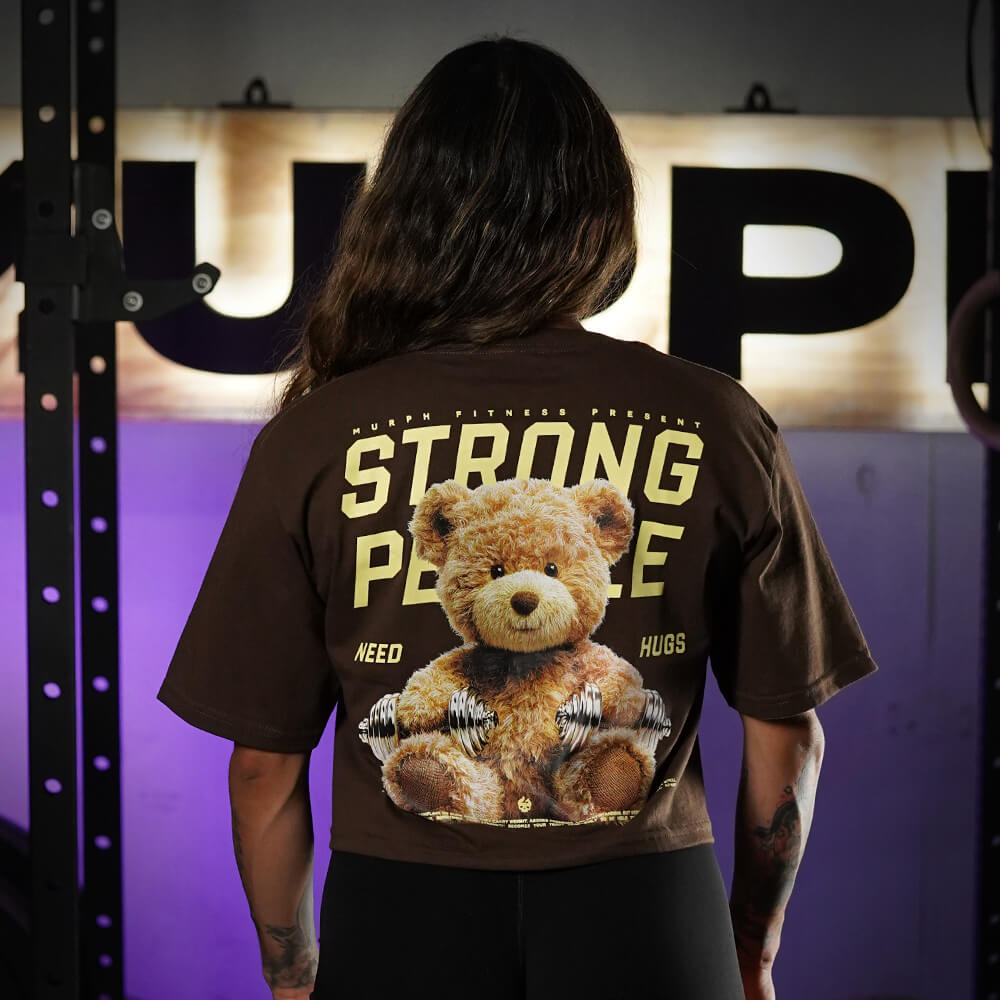 Crop Top Oversize TEDDY BEAST - Chocolate