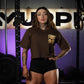 Crop Top Oversize TEDDY BEAST - Chocolate