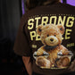 Crop Top Oversize TEDDY BEAST - Chocolate