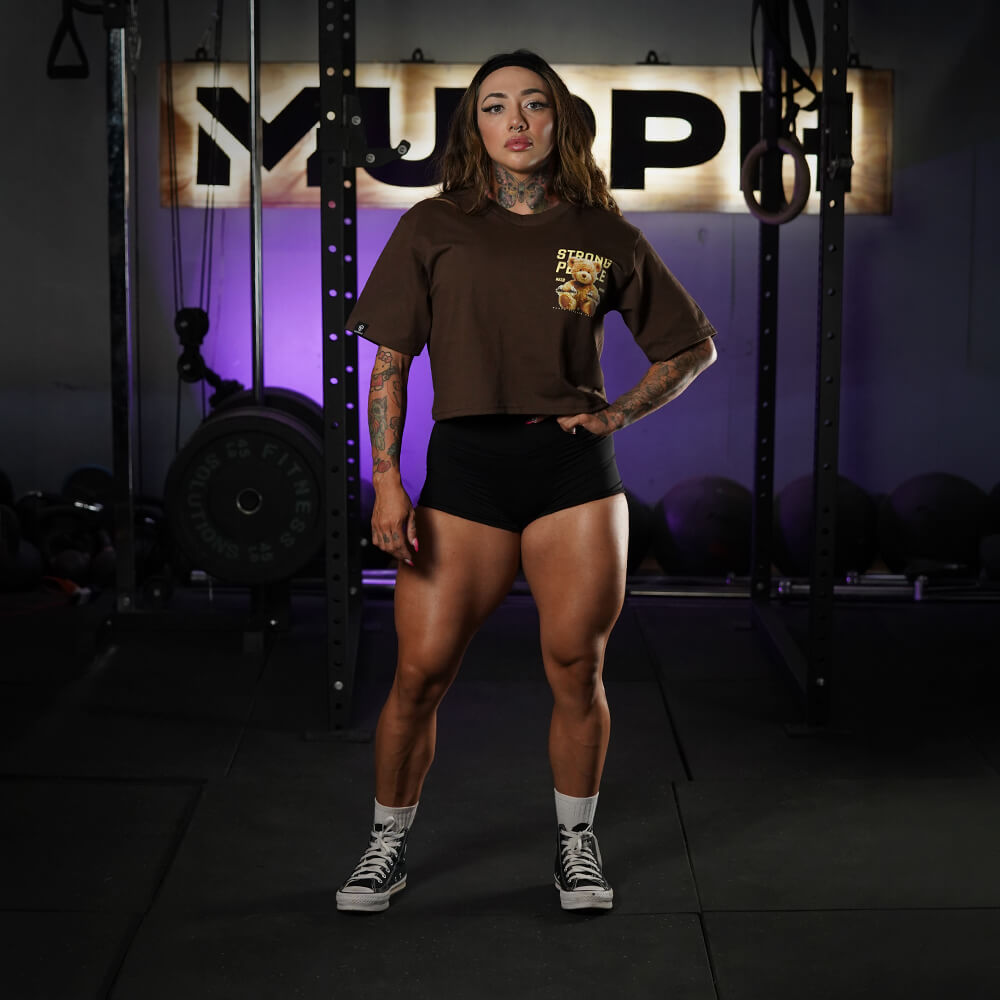 Crop Top Oversize TEDDY BEAST - Chocolate