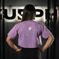 Crop Top Oversize Premium Discipline Beats Talent - Acid Purple