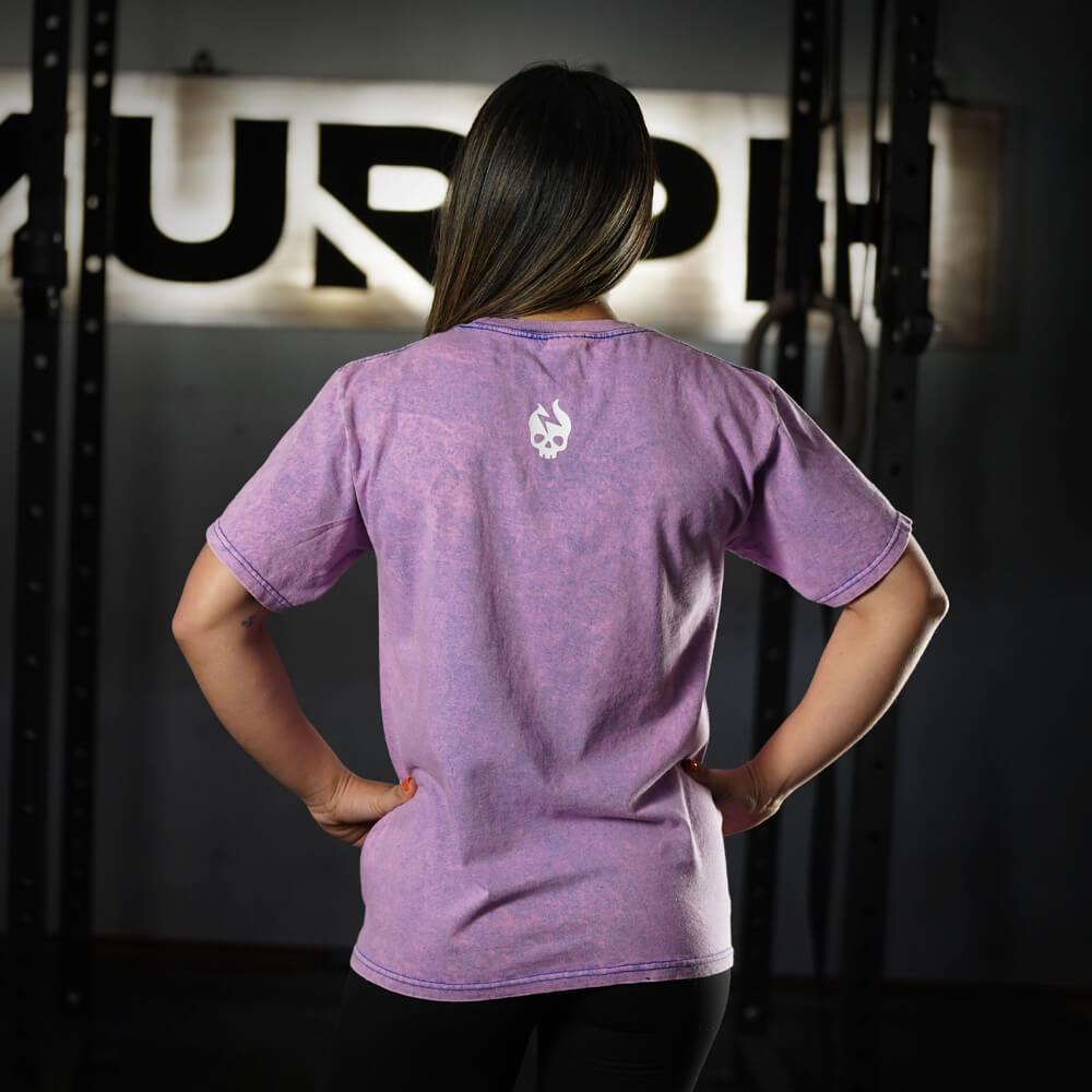 Polera Oversize Premium Discipline Beats Talent - Acid Purple