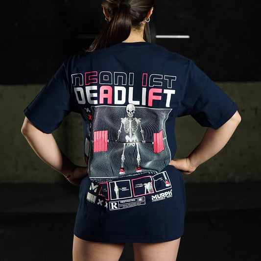 Polera Oversize Geometric DeadLift - Navy blue