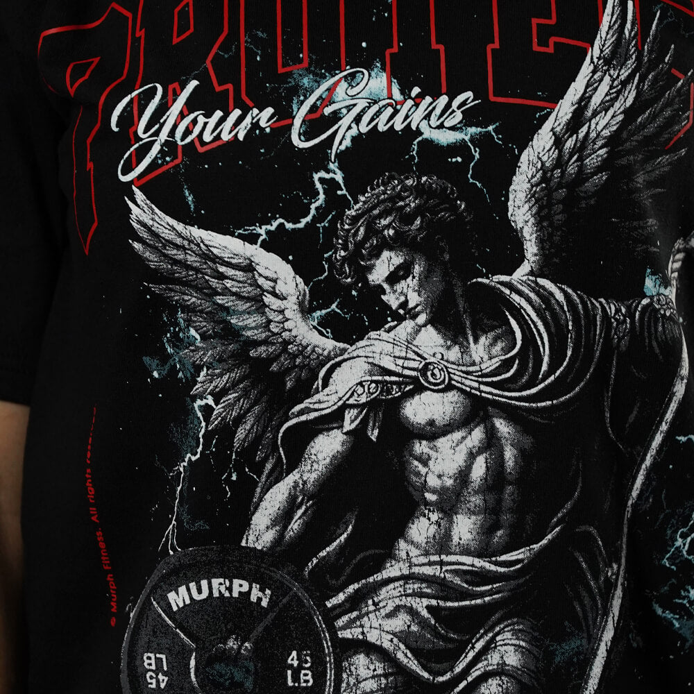 Polera Oversize PROTECT YOUR GAINS - Negro
