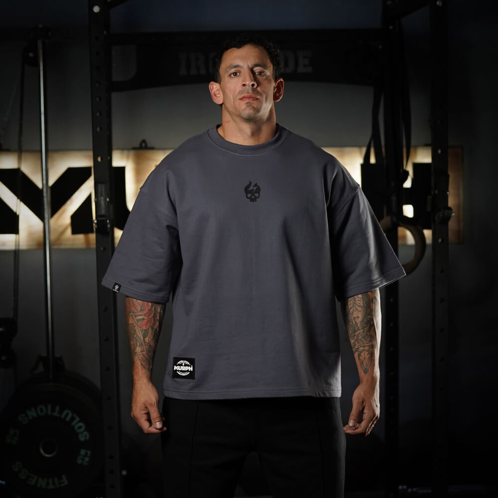 Oversize Apex Skull Logo (ULTRA HEAVY WEIGHT) - Steel Gray