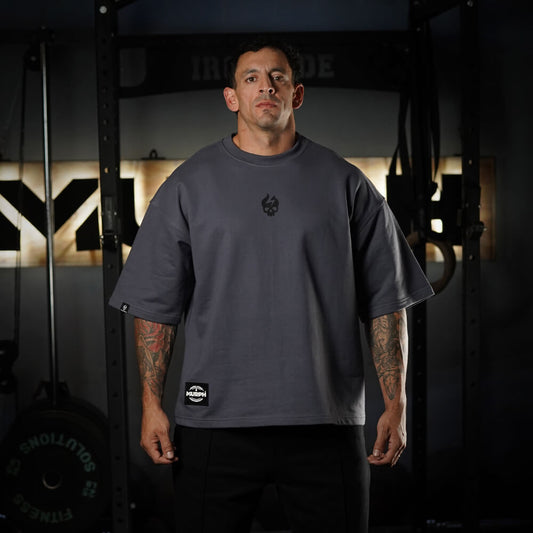 Oversize Apex Skull Logo (ULTRA HEAVY WEIGHT) - Steel Gray
