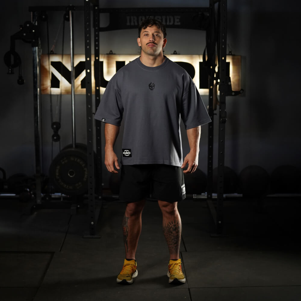 Oversize Apex Skull Logo (ULTRA HEAVY WEIGHT) - Steel Gray