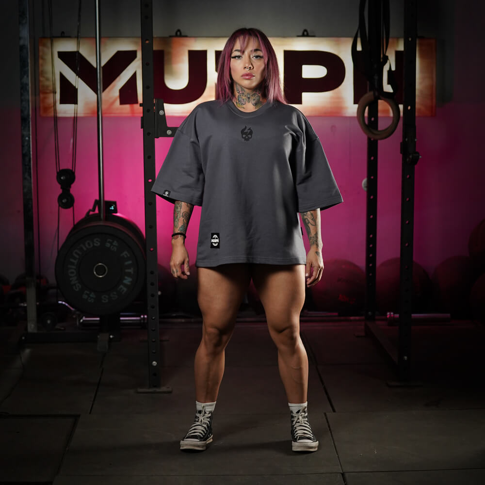 Oversize Apex Skull Logo (ULTRA HEAVY WEIGHT) - Steel Gray