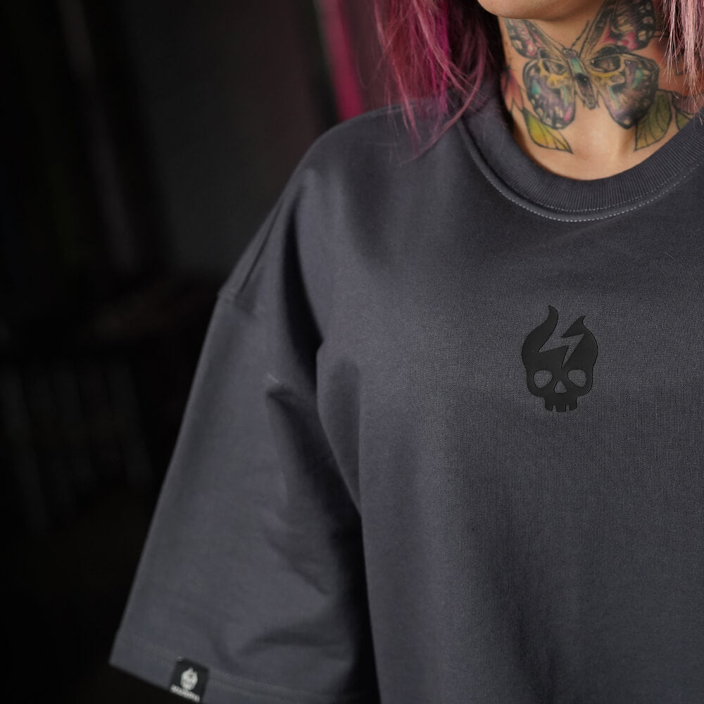 Oversize Apex Skull Logo (ULTRA HEAVY WEIGHT) - Steel Gray
