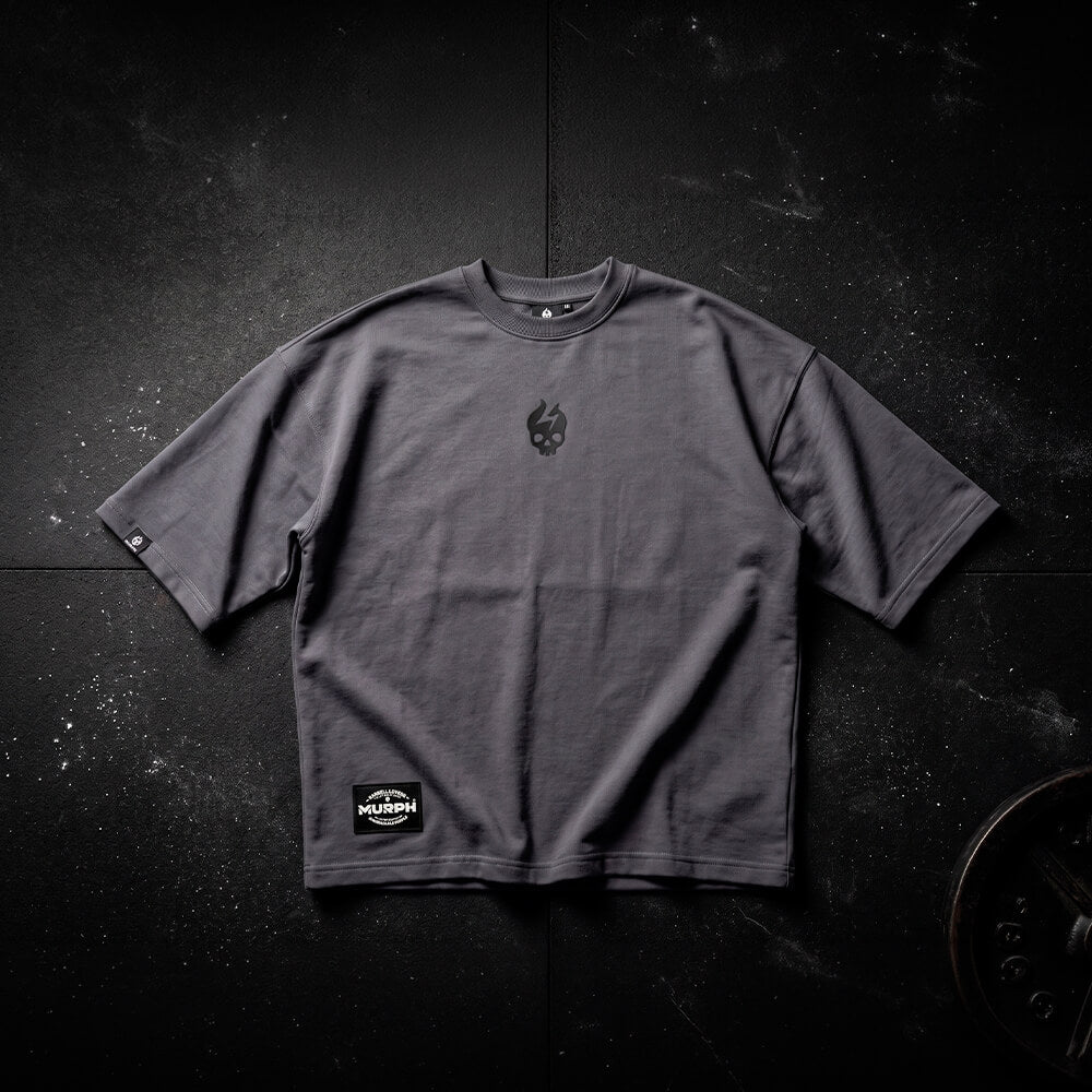 Oversize Apex Skull Logo (ULTRA HEAVY WEIGHT) - Steel Gray