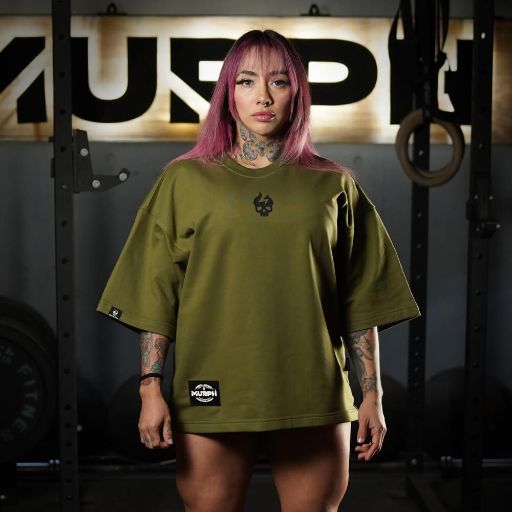 Oversize Apex Skull Logo (ULTRA HEAVY WEIGHT) - Tactical Green
