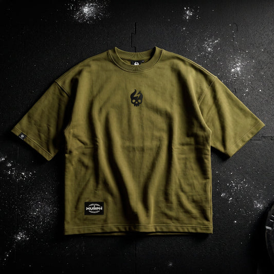 Oversize Apex Skull Logo (ULTRA HEAVY WEIGHT) - Tactical Green