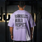Polera Oversize Premium Barbells Built Respect - Lilac