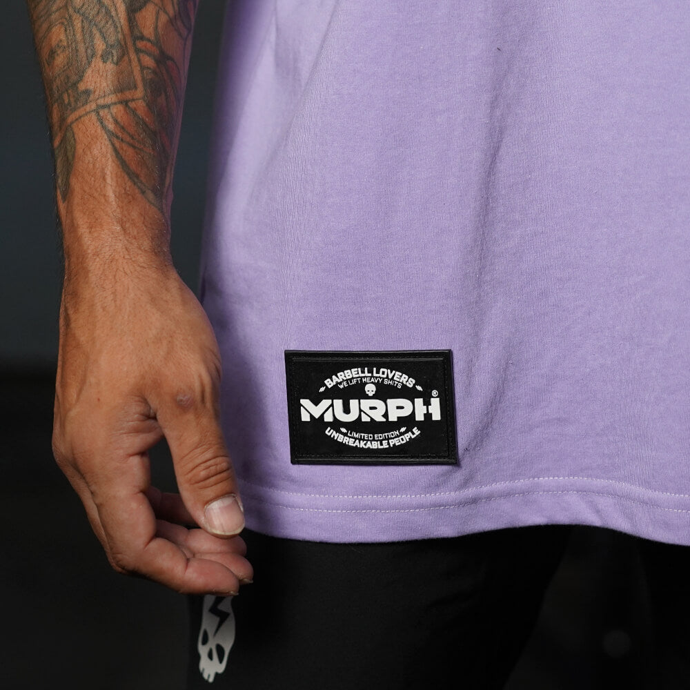 Polera Oversize Premium Barbells Built Respect - Lilac