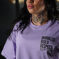 Polera Oversize Premium Barbells Built Respect - Lilac