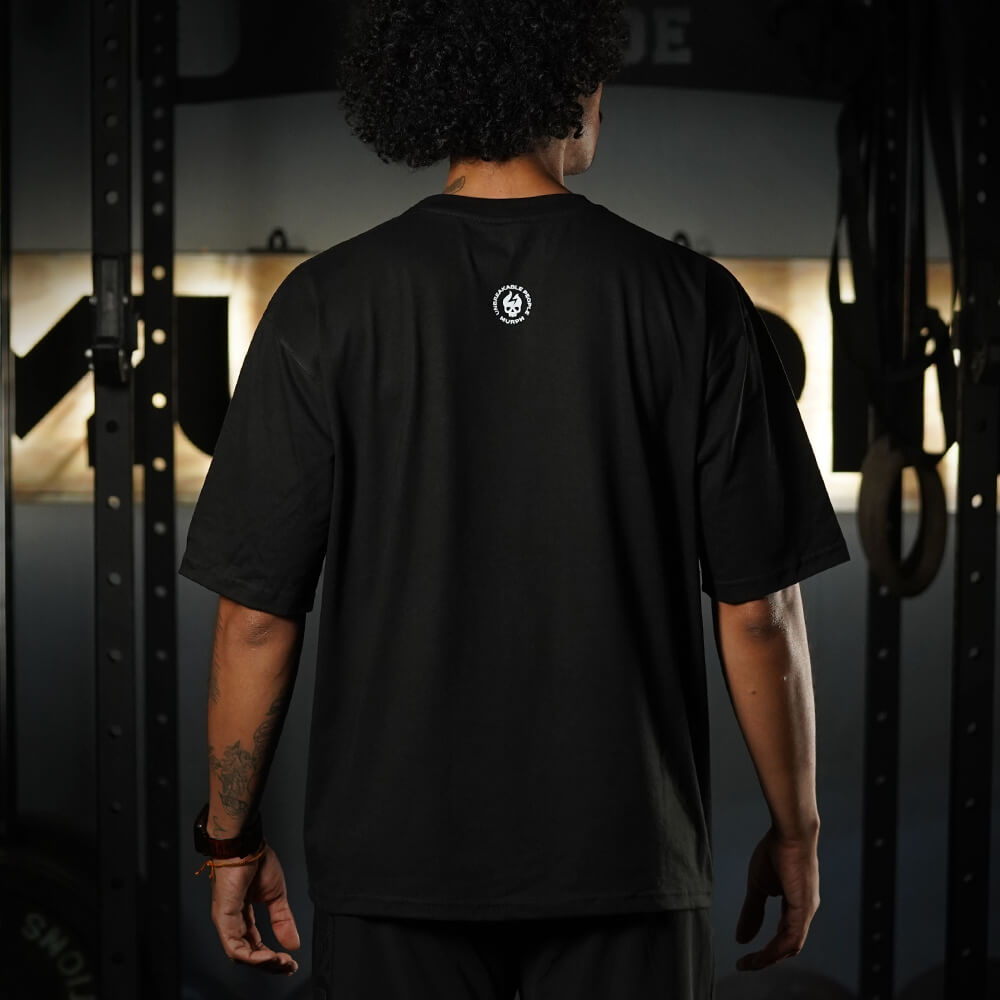 Polera Oversize Premium Be Unbreakable - Black