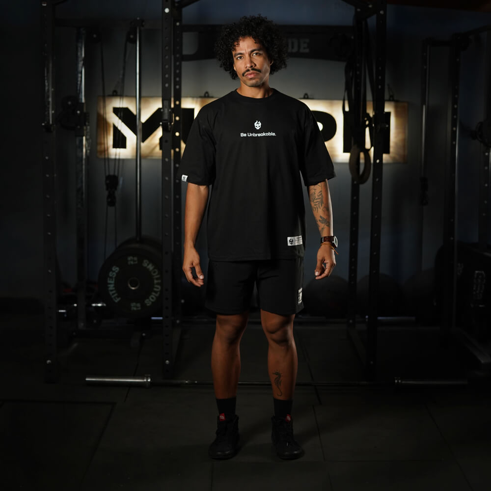 Polera Oversize Premium Be Unbreakable - Black