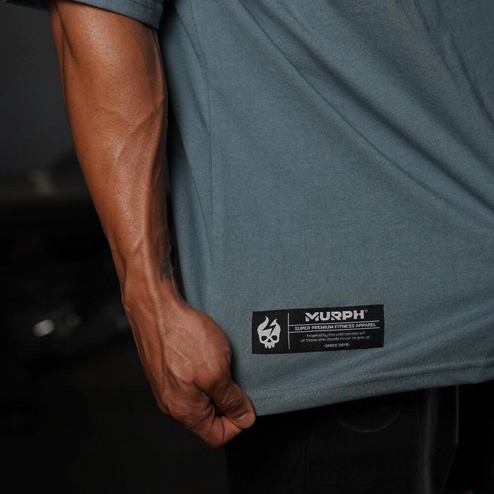 Polera Oversize Premium Embroidery Fucking Legend - Steel Gray