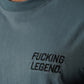 Polera Oversize Premium Embroidery Fucking Legend - Steel Gray