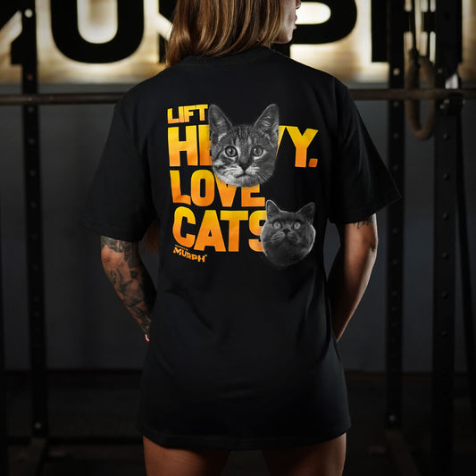 Polera Oversize Lift and Cats - Negro