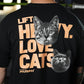 Polera Oversize Lift and Cats - Negro