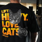 Polera Oversize Lift and Cats - Negro