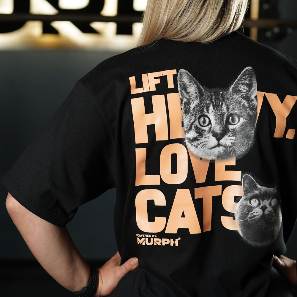 Polera Oversize Lift and Cats - Negro