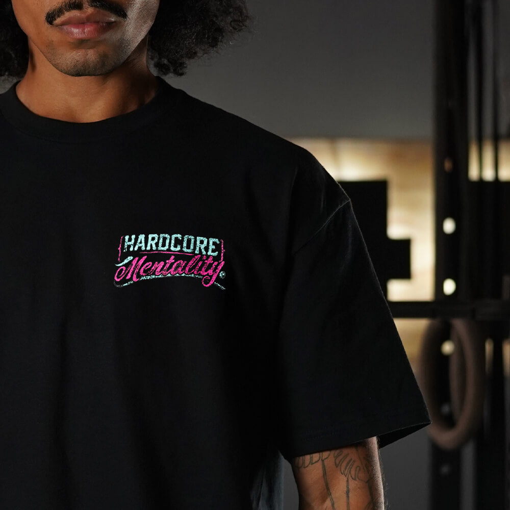 Polera Oversize Hardcore Mentality - Negro