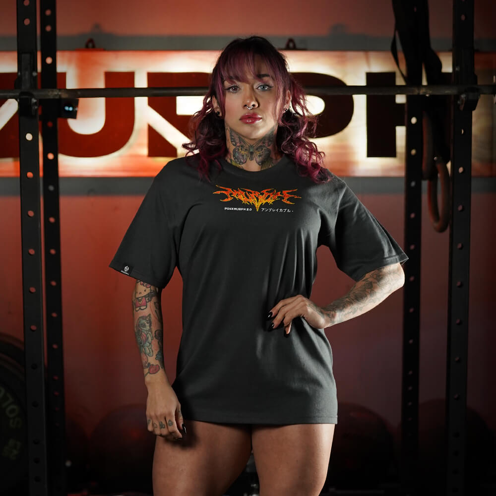Polera Oversize ChariHard 2.0 - Gris Charcoal