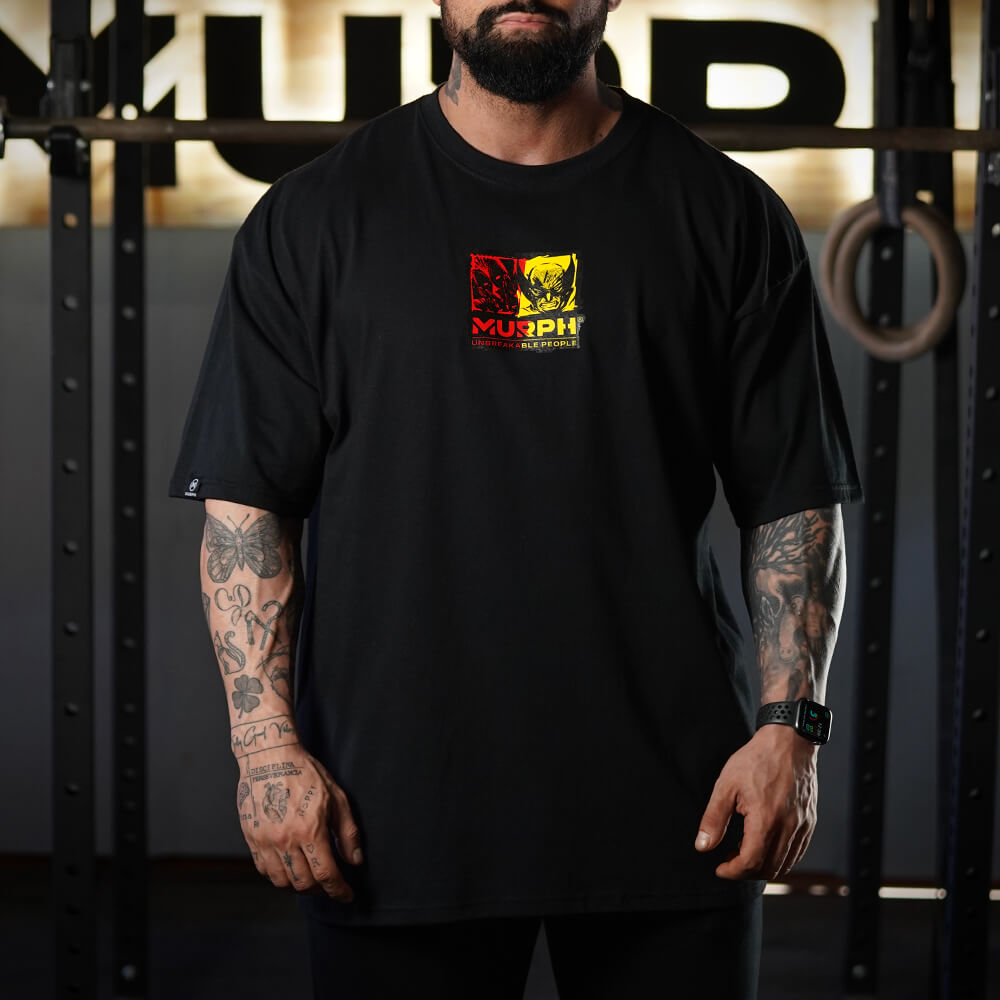 Polera Oversize DeadPull & WolveRing - Black