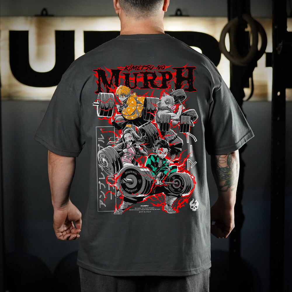 Polera Oversize KIMETSU NO MURPH - Gris Charcoal