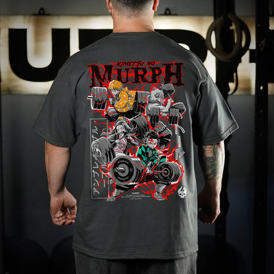 Polera Oversize KIMETSU NO MURPH - Gris Charcoal