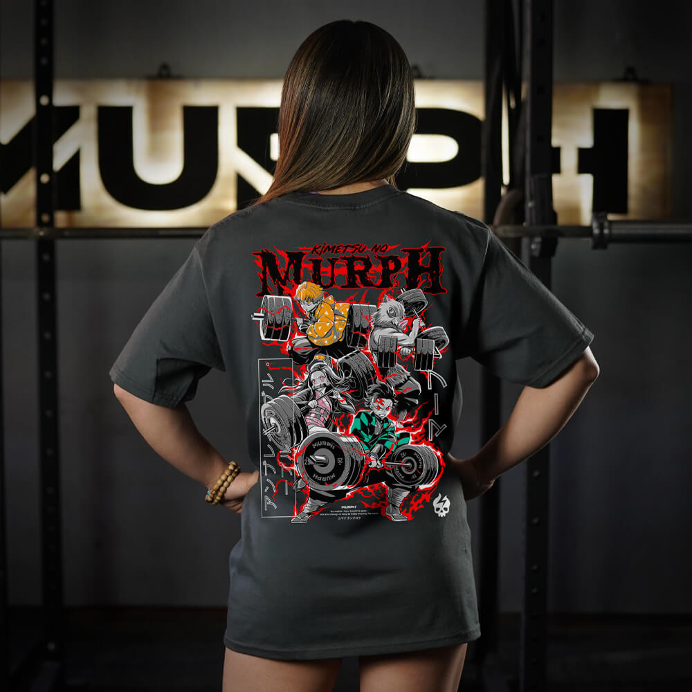 Polera Oversize KIMETSU NO MURPH - Gris Charcoal