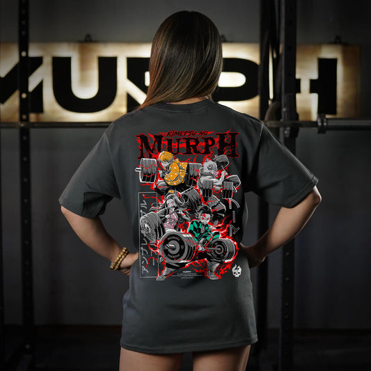 Polera Oversize KIMETSU NO MURPH - Gris Charcoal