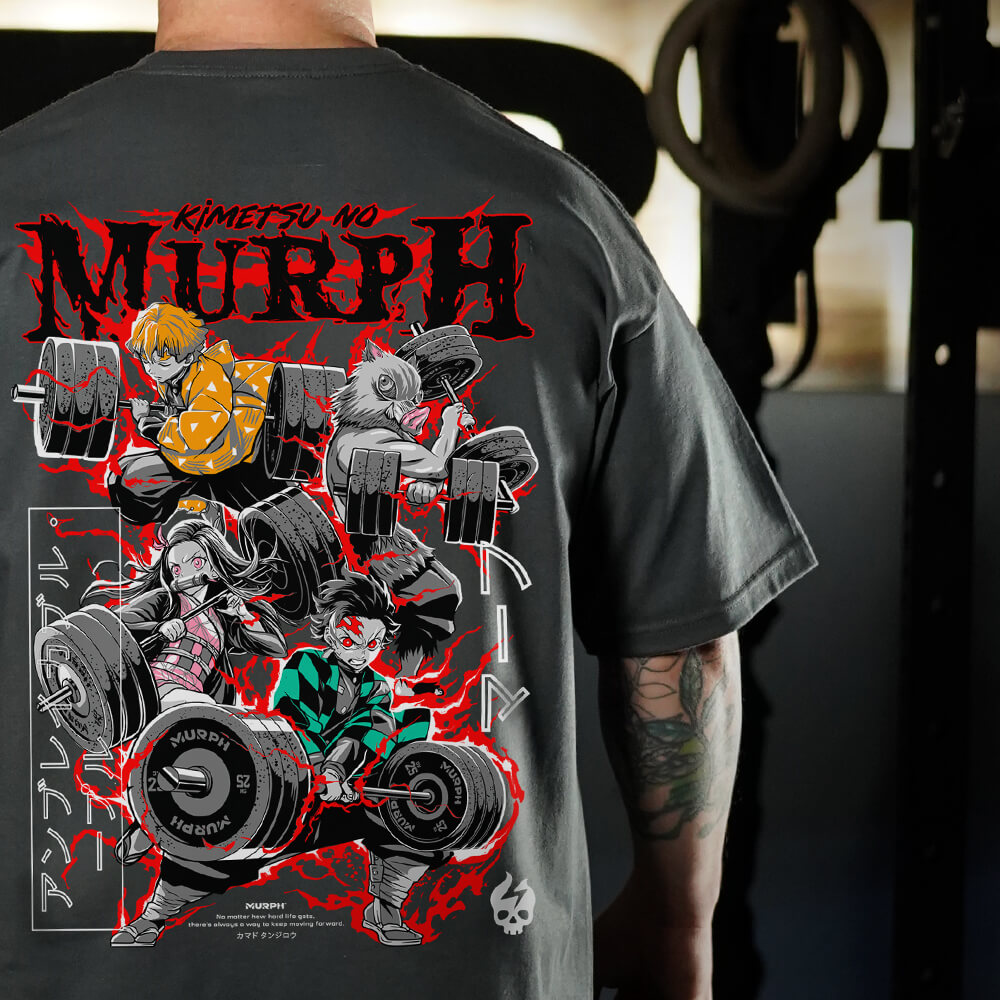 Polera Oversize KIMETSU NO MURPH - Gris Charcoal