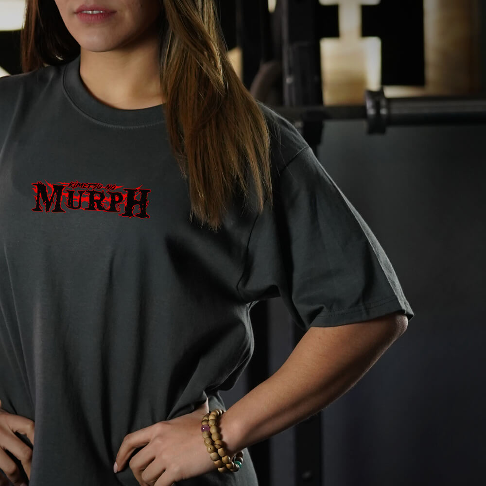 Polera Oversize KIMETSU NO MURPH - Gris Charcoal