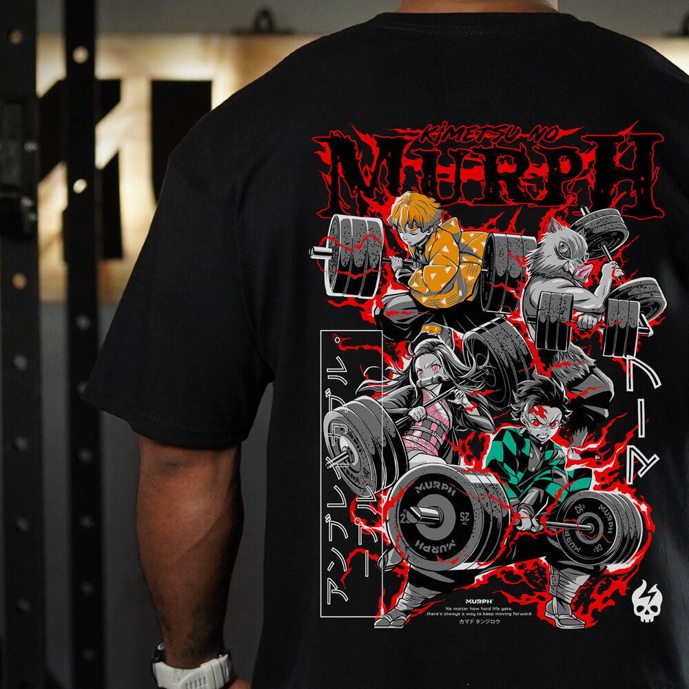 Polera Oversize KIMETSU NO MURPH - Negro