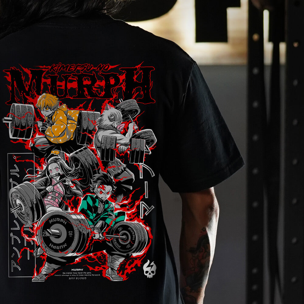 Polera Oversize KIMETSU NO MURPH - Negro