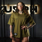 Polera Oversize Premium Lifting Dept - Tactical Green