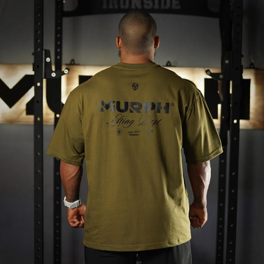 Polera Oversize Premium Lifting Dept - Tactical Green