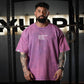 Polera Oversize Premium Discipline Beats Talent - Acid Purple