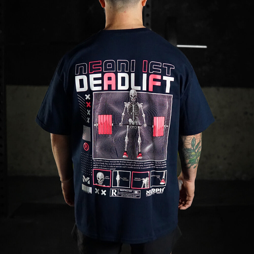 Polera Oversize Geometric DeadLift - Navy blue