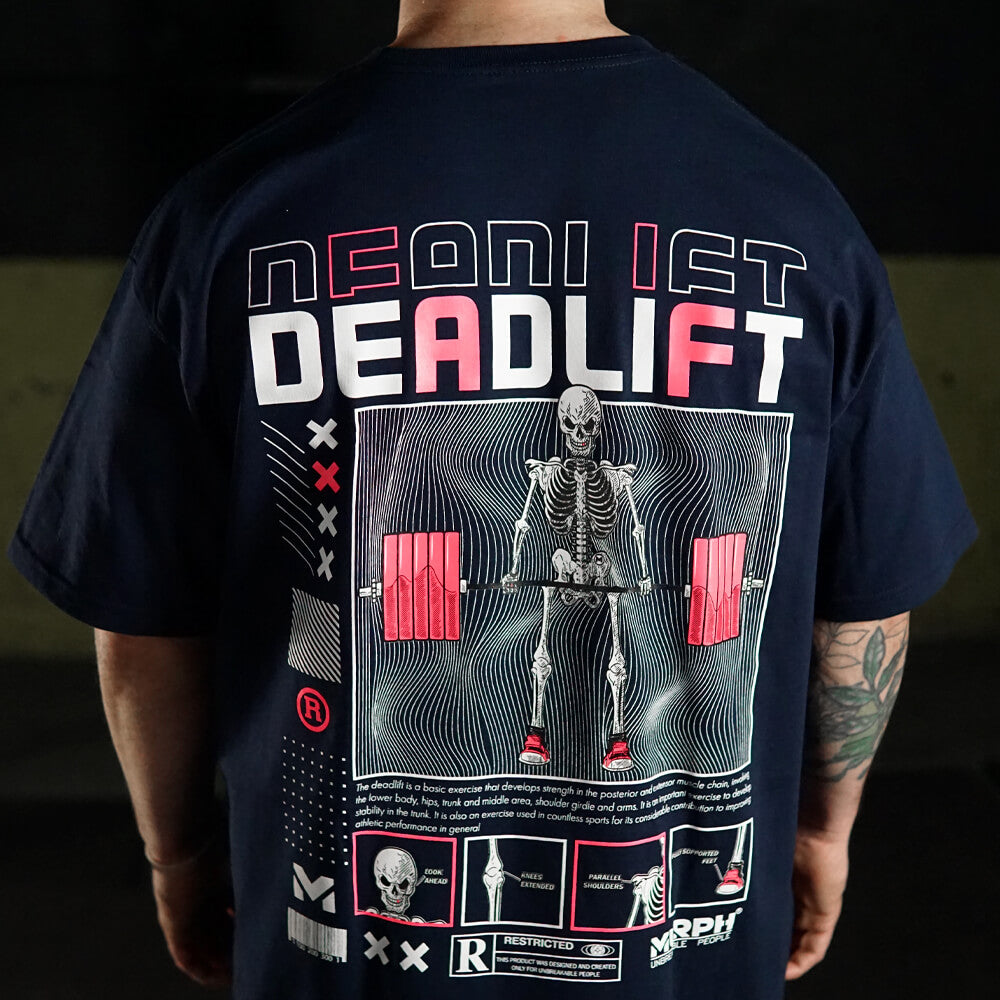 Polera Oversize Geometric DeadLift - Navy blue