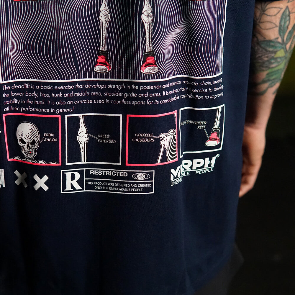 Polera Oversize Geometric DeadLift - Navy blue