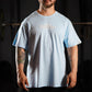 Polera Oversize Boxy Essential - Celeste / Blanco