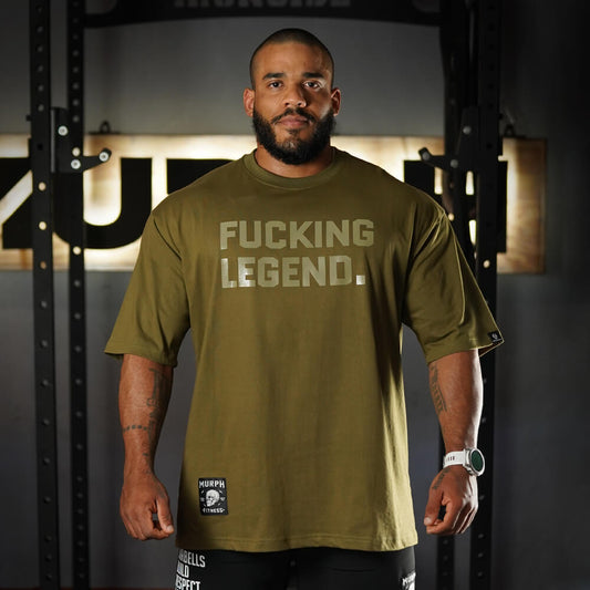 Polera Oversize Premium Fucking Legend - Tactical Green