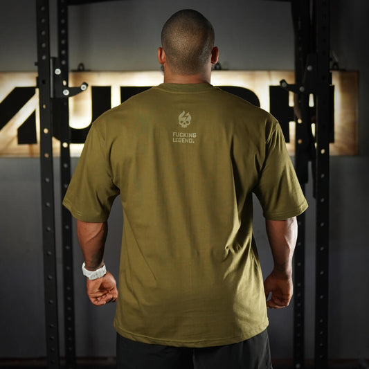 Polera Oversize Premium Fucking Legend - Tactical Green