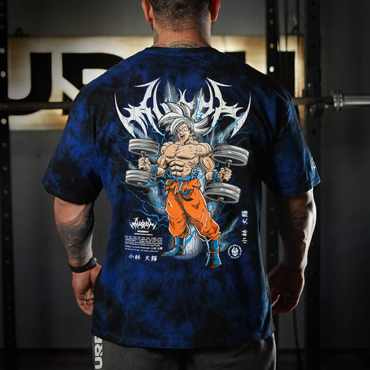 Polera Oversize Goku - Blue Storm