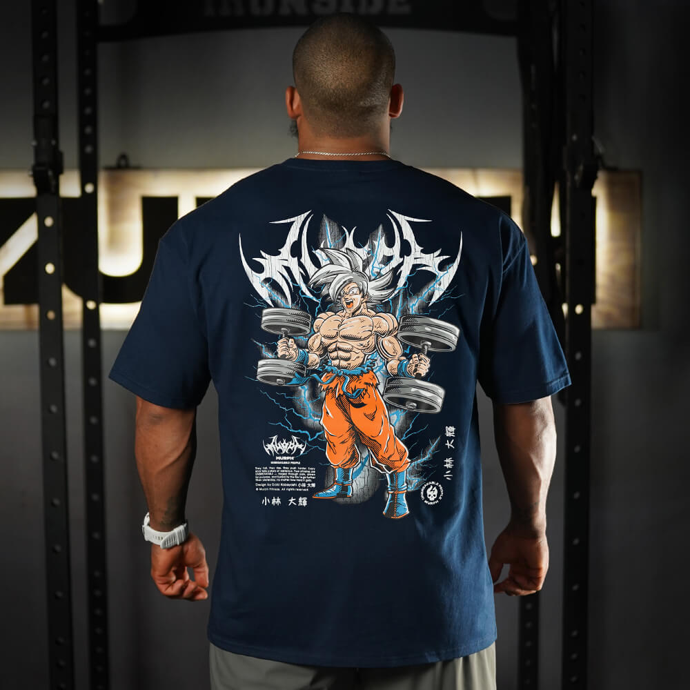 Polera Oversize Goku - Navy Blue